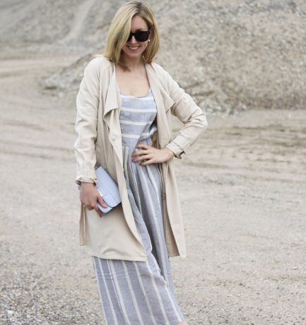 Gestreifter Baumwoll-Overall