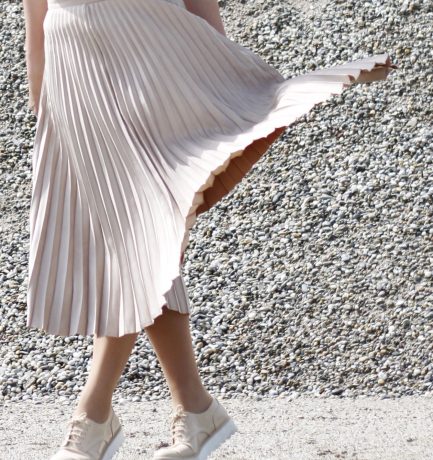 Plissierter Midirock