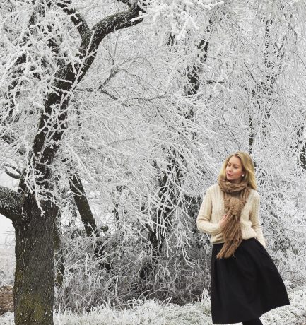 Der angesagte Midirock winterlich gestylt