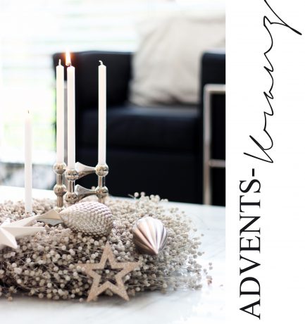 Edle Note | Adventskranz aus getrocknetem Flachs