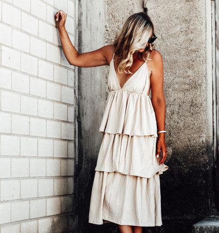 Sommerlook mit Volantdetails